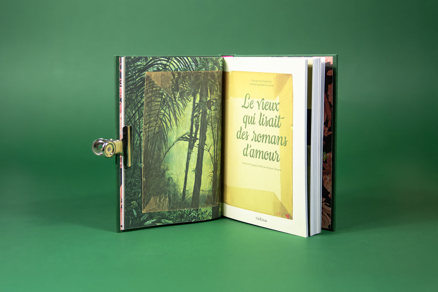 page de faux titre présetant un lettering réalisé sur mesure pour ce livre des éditions Tishina